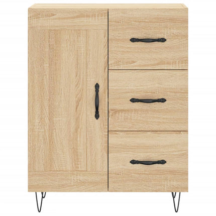Högskåp sonoma-ek 69,5x34x180 cm konstruerat trä