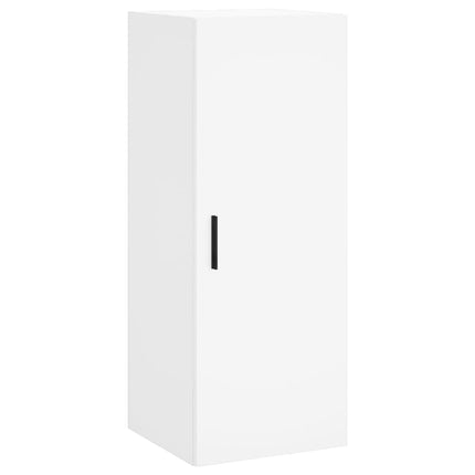 Högskåp vit 34,5x34x180 cm konstruerat trä