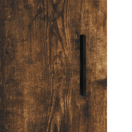 Högskåp rökfärgad ek 34,5x34x180 cm konstruerat trä
