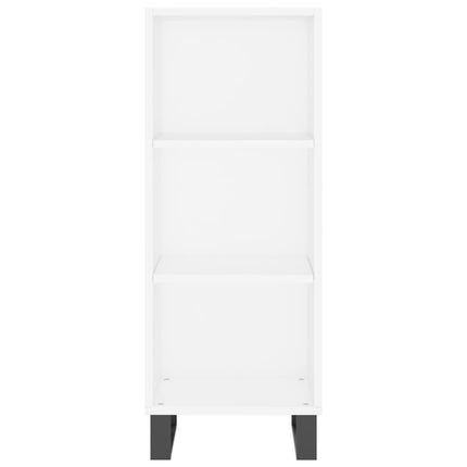 Högskåp vit 34,5x34x180 cm konstruerat trä