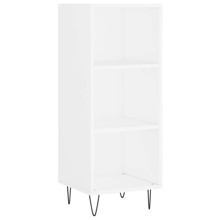 Högskåp vit 34,5x34x180 cm konstruerat trä