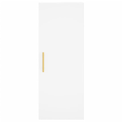 Högskåp vit 34,5x34x180 cm konstruerat trä