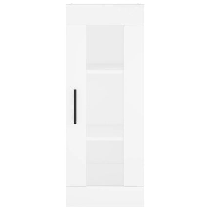 Högskåp vit 34,5x34x180 cm konstruerat trä