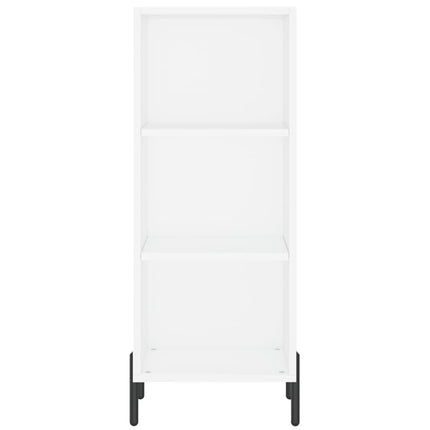 Högskåp vit 34,5x34x180 cm konstruerat trä