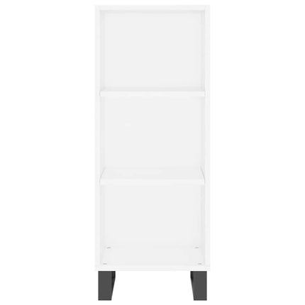 Högskåp vit 34,5x34x180 cm konstruerat trä