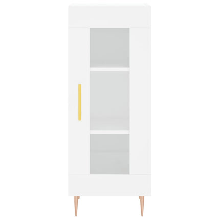 Högskåp vit 34,5x34x180 cm konstruerat trä