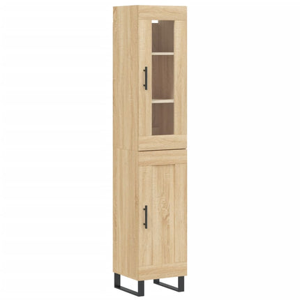 Högskåp sonoma-ek34,5x34x180 cm konstruerat trä