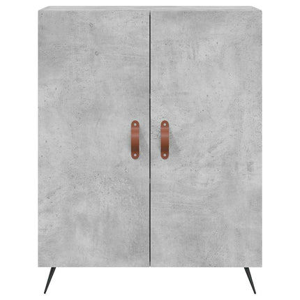 Högskåp betonggrå 69,5x34x180 cm konstruerat trä