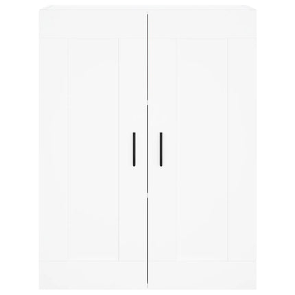 Högskåp vit 69,5x34x180 cm konstruerat trä