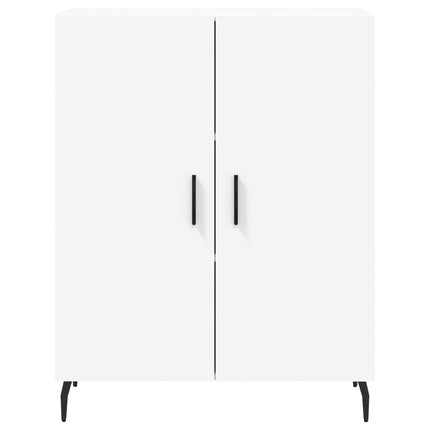 Högskåp vit 69,5x34x180 cm konstruerat trä