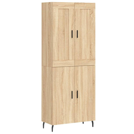 Högskåp sonoma-ek 69,5x34x180 cm konstruerat trä