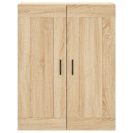 Högskåp sonoma-ek 69,5x34x180 cm konstruerat trä