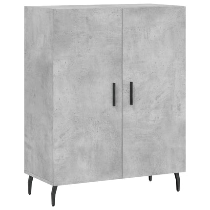 Högskåp betonggrå 69,5x34x180 cm konstruerat trä