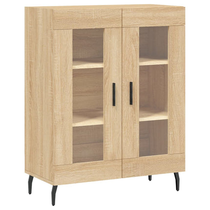 Högskåp sonoma-ek 69,5x34x180 cm konstruerat trä