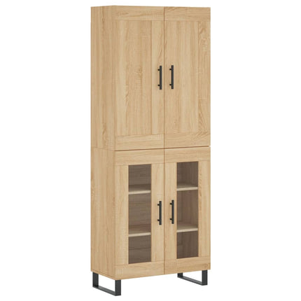 Högskåp sonoma-ek 69,5x34x180 cm konstruerat trä