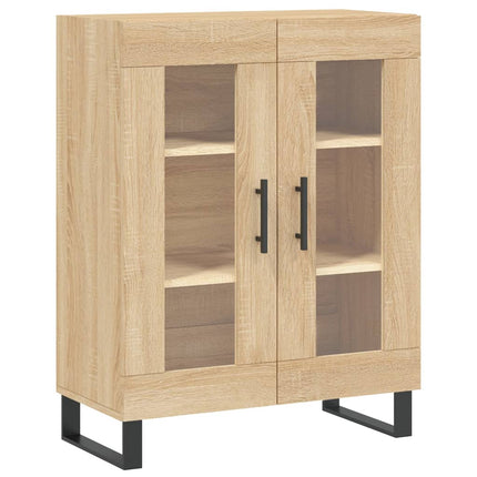 Högskåp sonoma-ek 69,5x34x180 cm konstruerat trä