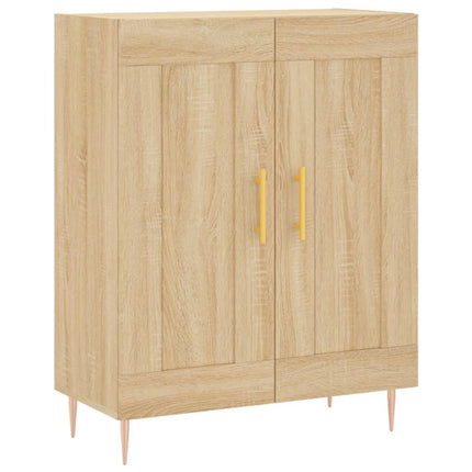 Högskåp sonoma-ek 69,5x34x180 cm konstruerat trä