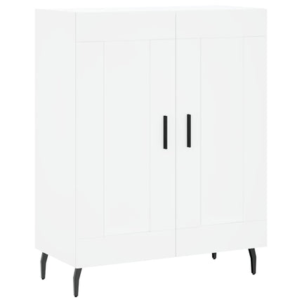 Högskåp vit 69,5x34x180 cm konstruerat trä