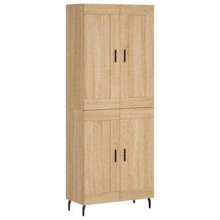 Högskåp sonoma-ek 69,5x34x180 cm konstruerat trä
