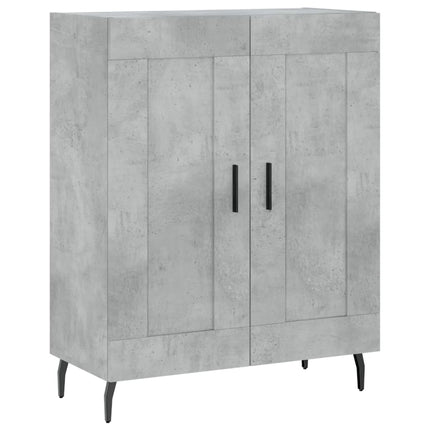 Högskåp betonggrå 69,5x34x180 cm konstruerat trä