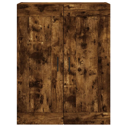Högskåp rökfärgad ek 69,5x34x180 cm konstruerat trä