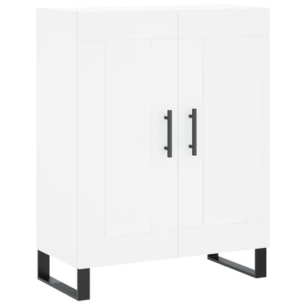 Högskåp vit 69,5x34x180 cm konstruerat trä