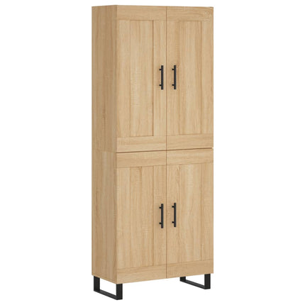 Högskåp sonoma-ek 69,5x34x180 cm konstruerat trä