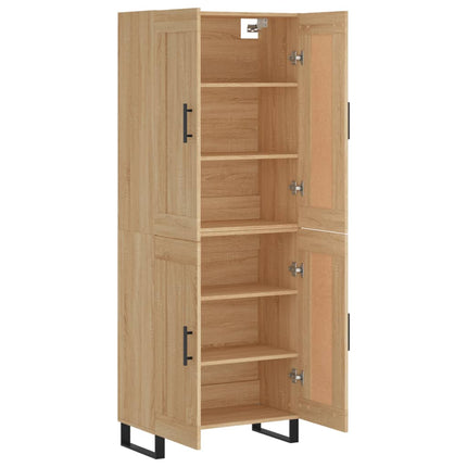 Högskåp sonoma-ek 69,5x34x180 cm konstruerat trä