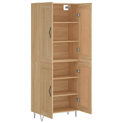 Högskåp sonoma-ek 69,5x34x180 cm konstruerat trä
