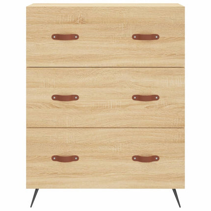 Högskåp sonoma-ek 69,5x34x180 cm konstruerat trä