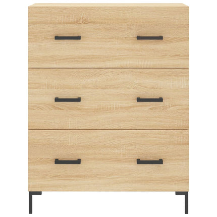 Högskåp sonoma-ek 69,5x34x180 cm konstruerat trä