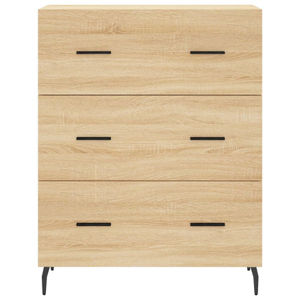 Högskåp sonoma-ek 69,5x34x180 cm konstruerat trä