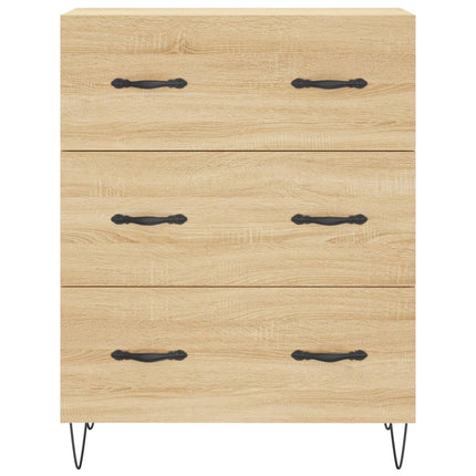 Högskåp sonoma-ek 69,5x34x180 cm konstruerat trä