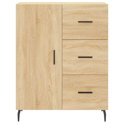 Högskåp sonoma-ek 69,5x34x180 cm konstruerat trä