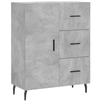 Högskåp betonggrå 69,5x34x180 cm konstruerat trä