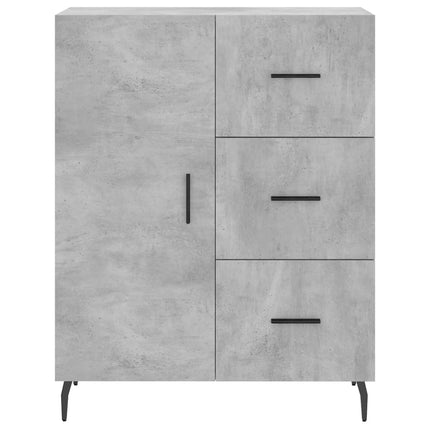 Högskåp betonggrå 69,5x34x180 cm konstruerat trä