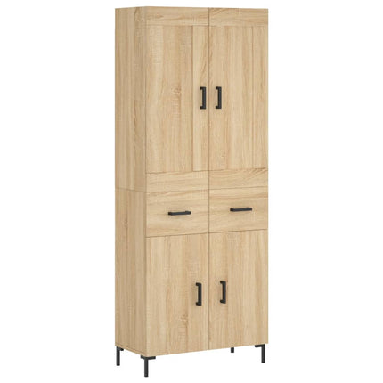 Högskåp sonoma-ek 69,5x34x180 cm konstruerat trä
