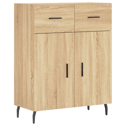 Högskåp sonoma-ek 69,5x34x180 cm konstruerat trä
