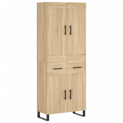 Högskåp sonoma-ek 69,5x34x180 cm konstruerat trä
