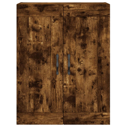 Högskåp rökfärgad ek 69,5x34x180 cm konstruerat trä