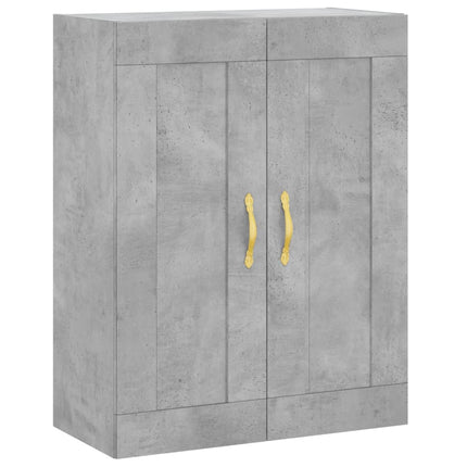 Högskåp betonggrå 69,5x34x180 cm konstruerat trä