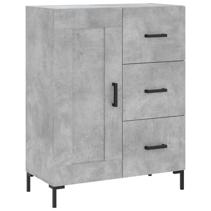 Högskåp betonggrå 69,5x34x180 cm konstruerat trä