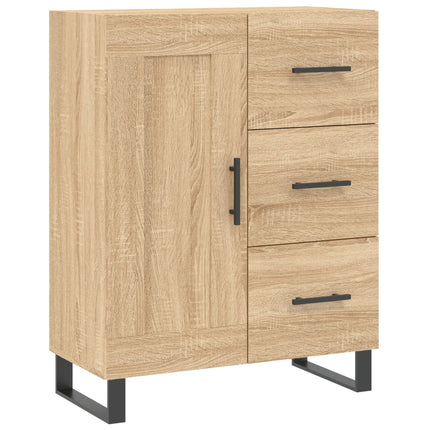 Högskåp sonoma-ek 69,5x34x180 cm konstruerat trä