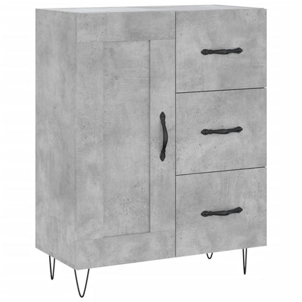 Högskåp betonggrå 69,5x34x180 cm konstruerat trä