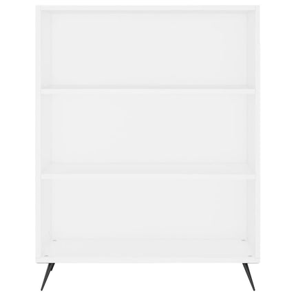 Högskåp vit 69,5x34x180 cm konstruerat trä