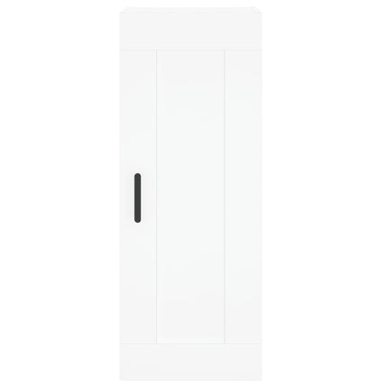 Högskåp vit 34,5x34x180 cm konstruerat trä