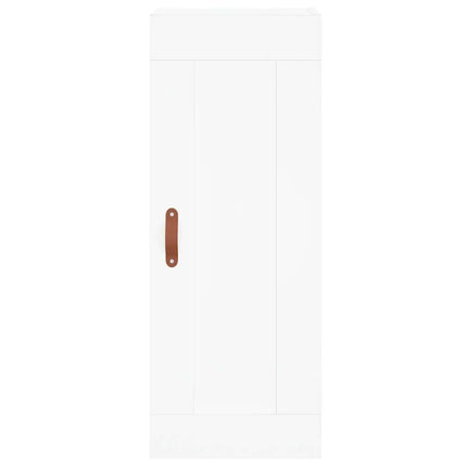 Högskåp vit 34,5x34x180 cm konstruerat trä