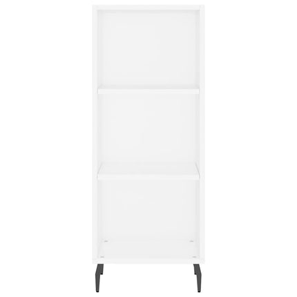 Högskåp vit 34,5x34x180 cm konstruerat trä