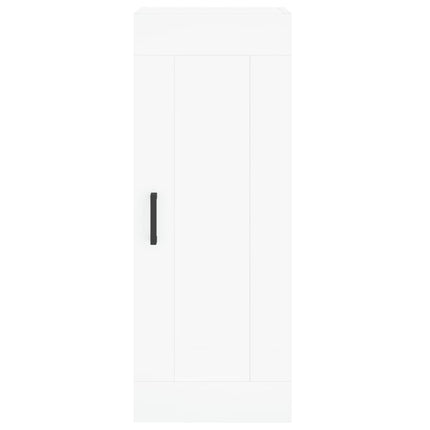 Högskåp vit 34,5x34x180 cm konstruerat trä