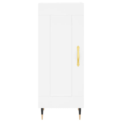 Högskåp vit 34,5x34x180 cm konstruerat trä